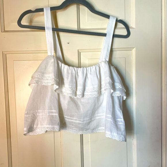 Reformation White Ruffle Top - Picture 8 of 8